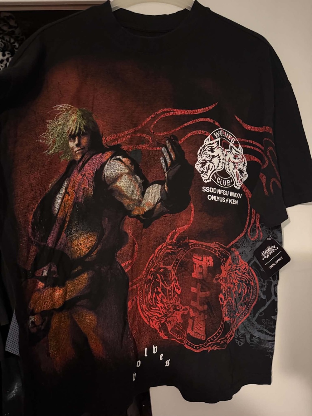 Darc Sport Black Graphic Ken Fighter Short Sleeve Tee
